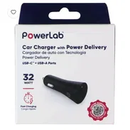 Cargador Auto PowerLab 32W USB-C + USB-A Power D... | 📦 NUEVO EN CAJA - Img 57057460