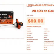 Mezclador de Pasta y Yeso Eléctrico: Finder 1400W Calidad Profesional Pro VPT# -0421 - Img 55424428