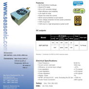 Fuente para cliente ligero seasonic 300w 25a 12v - Img 56543074