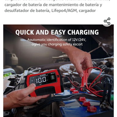 Cargador de bateria inteligente 12v y 24v de 10 amp para todo tipo de bateria - Img 69913849