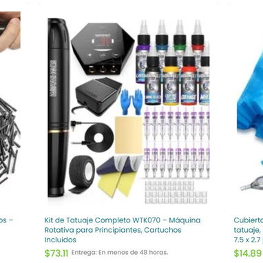 Accesorios y herramientas para tatuajes / guantes - agujas - kit tatuaje maquina y agujas - vendajes - piel falsa - 3/3