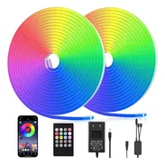 Rgb Tira Led Neon Bylifity 15m Cuerda De Neón De Bluetooth Multicolor Impermeable Flexible De Bluetooth - Img 52480142