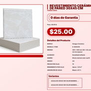 REVESTIMIENTO CERÁMICO DE PARED 30X45 CM . - Img 57566882