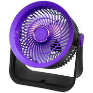 Ventilador recargable morado y gris - Img 54780726