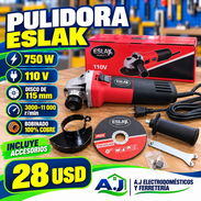 Pulidora. ✅ Potencia de 750 W ✅ Alimentación de 110 V ✅ 5 Discos corte de 115 mm ✅ Velocidad regulable de 3000 a 11 000 - Img 58338064