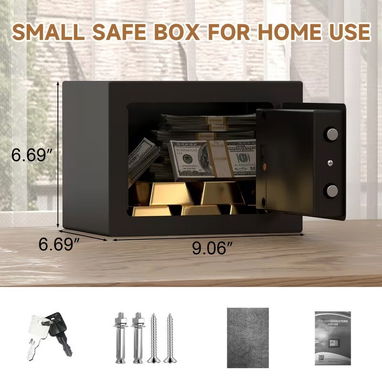 CAJA FUERTE | SEGURIDAD PARA DINERO | LLAVE DE SEGURIDAD | ALMACENAR JOYAS | PEQUEÑA CAJA DE SEGURIDAD - 2/2