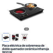 Cocina infrarroja de 2 hornillas (doble quemador). Tenemos también de 1 hornilla y cocinas de inducción con sus calderos - Img 57924485
