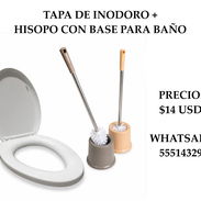 TAPA DE INODORO + HISOPO CON BASE PARA BAÑO, ENTREGA DE FACTURA. VARIEDAD DE ÚTILES DEL HOGAR Y FERRETERÍA - Img 56558577