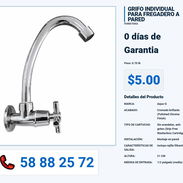 GRIFO INDIVIDUAL PARA FREGADERO A PARED VPT-0178 - Img 55992312