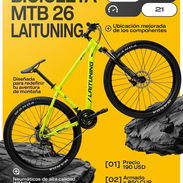 🚴♂️ MTB 🚴♂️ BICI DE MONTAÑA 26 MARCA LAITUNING. SERVICIO DE MENSAJERÍA CON FACTURA Y GARANTÍA. TL 54833699 - Img 55080182
