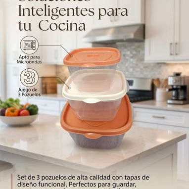 Set de 3 pozuelos sirven para micro - Img 123777330