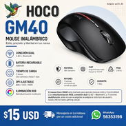 Hoco – Ratón Inalámbrico GM40 RGB Recargable | Modo dual 2.4G + Bluetooth - Img 57341307
