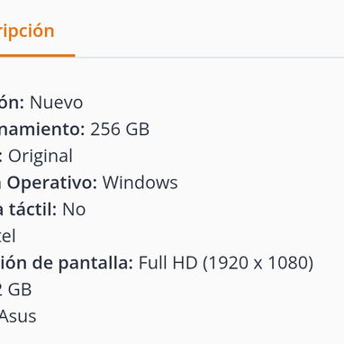 Laptop ASUS VivoBook 14 14.0'' FHD Intel Core i5-1334U 12GB RAM 256GB SSD Almacenamiento - 💙 ( Nuevo) 🔶 $499 - 4/4