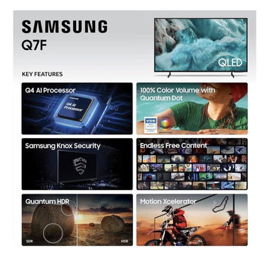 Samsung 55” Clase QLED Q7FB 4K Samsung Vision AI Smart TV 2025 - QN55Q7FBAFXZA - Img 116799142