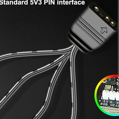 Extensión COOLMOON ARGB 3pines para 4 fanes - Img 119946359