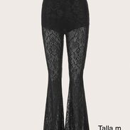Pantalón negro traslúcido campana de salir a la moda solo en Pava’s shop - Img 45634707