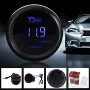 Voltímetro redondo tradicional digital para autos de 12 volt para medir el voltaje que le está llegando a la batería… - Img 52361378