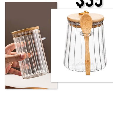 Set de pomos para encimera para granos café y azúcar - 2/3