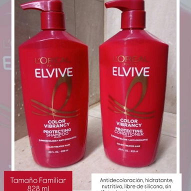 Llegaron los set de shampoo y acondicionador L'oreal,tamaño familiar de 828ml - 2/4