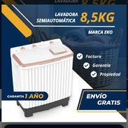 🔷 *Lavadora Semiautomática 8.5Kg Marca EKO* 📌 Ahora con Mensajería Incluida - Precio Actual: 210 Usd ❗ - Un año de G - Img 55669555
