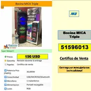 MV-622-Bocina MICA Triple....150 USD...51596013...transporte costo adicional - Img 55778414