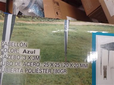 OFERTO CARPA DE POLIESTER AZUL.4 TUBOS .3MT X 3MT - Img 70027710