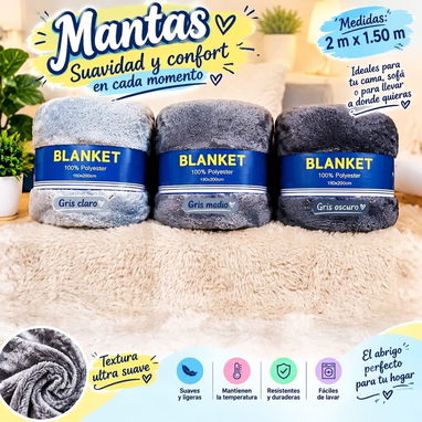 Colchas para dormir o mantas de felpa 💤 por solo 9usd - 3/6