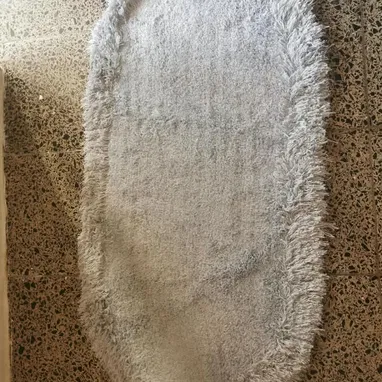 😱💜Alfombra decorativa peludita ovalada Medida:1.40cm x 73cm - 9/9