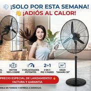 Ventilador Industrial ROYAL 30 pulgadas 2 en 1 pedestal/pie o montado en la pared, con mando a distancia precio $200 USD - Img 56035407
