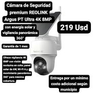 Cámara de Seguridad solar premium REOLINK Argus PT Ultra 4K 8MP, Garantía de 1 mes, Entrega por un mínimo costo según mu - Img 56906658