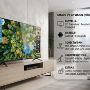 Smart TV 32 pulgadas Visión Híbrido Cajita HD interna y soporte para la pared por solo $245 Con Envío, Garantía - Img 57916981