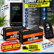 KIT INVERSOR SUMRY 24V 4K + 2 BATERÍAS DE 24V 100AH CON BLUETOOTH - Img 57473357
