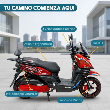 MOTO ELÉCTRICA RACER 72V70AH - 2/6