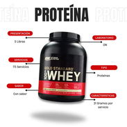 Whey Protein Proteína Optimum Nutrition 5 libras 73 servicios ‼️‼️‼️‼️‼️ - Img 56707453