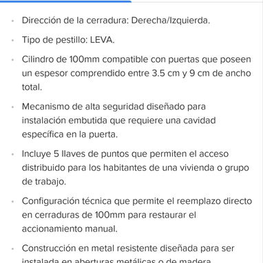 YALE CERRADURA 100 MM 5 LLLAVES💥 CILINDRO👈 - 2/2