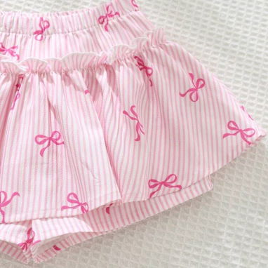 🎀 Conjunto Niña 12-18 Meses – Lazos Rosas – 12 USD ¡Mejores precios y calidad conmigo! - 3/4