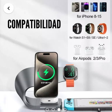 CARGADOR MAGSAFE INALÁMBRICO iPhone/ AirPods/ Apple Watch - Img 120770357