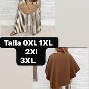 Conjunto de blusa y pantalón largo, color Carmelita, disponible en 0XL y 1XL. Ideal para ocasiones elegantes - Img 56885058