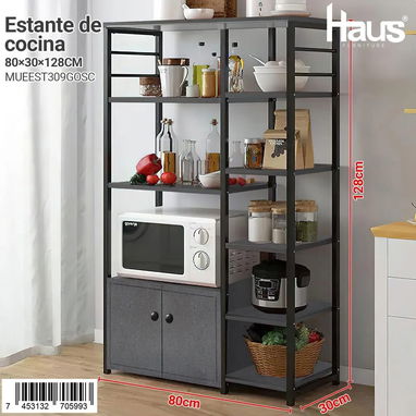 👨🏼🍳Estantes para cocina ✅Metal con pvc Medidas: 80 x 30 x 128 cm 🏷️145 usd - Img 126285941