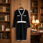 Vestido Ajustado de Punto Acanalado Estilo Cárdigan, Marca Grace Karin - Img 57899616