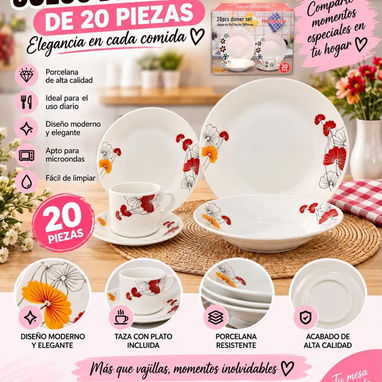 Set de vajillas de 20 piezas 12 900 cup - 2/2