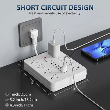 ☎️53544655 🛵 Entrega Disponible ⭐ Enchufe múltiple 14 en 1 con protección contra sobrecarga⭐ - Img 104292760