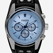 Vendo reloj Fossil Coachman Blue cuero negro - Img 45605951