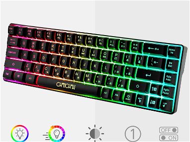 ⚡Teclado gamer mini  RGB 60% CHONCHOW,gaming sensacion mecánico - Img 64620451