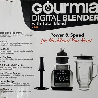 Batidora Gourmia Digital Blender alta calidad y 1250w depotencia, vaso grande de cristal 1.65 L nueva en caja-60usd - Img 97534052