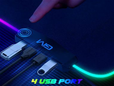 MousePAD XXL 80cmX30cm negro RGB y con puerto USB new 52952439 - Img 69205083