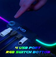 MousePAD XXL 80cmX30cm negro RGB y con puerto USB new 52952439 - Img 45736780