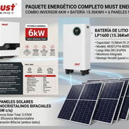 Kit Solar de inversor de 6 kW Must Bateria de 15 kwh Must 6 paneles bifaciales de 595 watt - Img 57862888