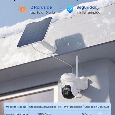 Cámara solar de seguridad 4K inalámbrica con visión nocturna color - REOLINK Altas PT Ultra 4K + Panel Solar 6W ☀️🌐 - 2/3