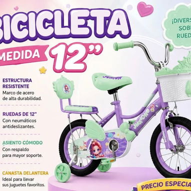 110 usd. Bicicletas medida 12 para niñas y niños. Diferentes modelos - 5/10